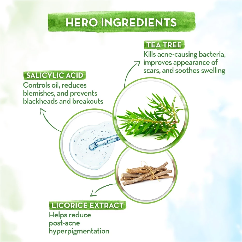 Tea Tree Spot Gel Face Cream with Tea Tree and Salicylic Acid For Acne and Pimples, 15g-3.webp